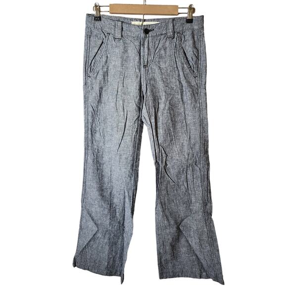 ANTHROPOLOGIE DAUGHTERS OF THE LIBERATION Gray Linen Wide Leg Pants SZ 30x29 - Picture 1 of 10